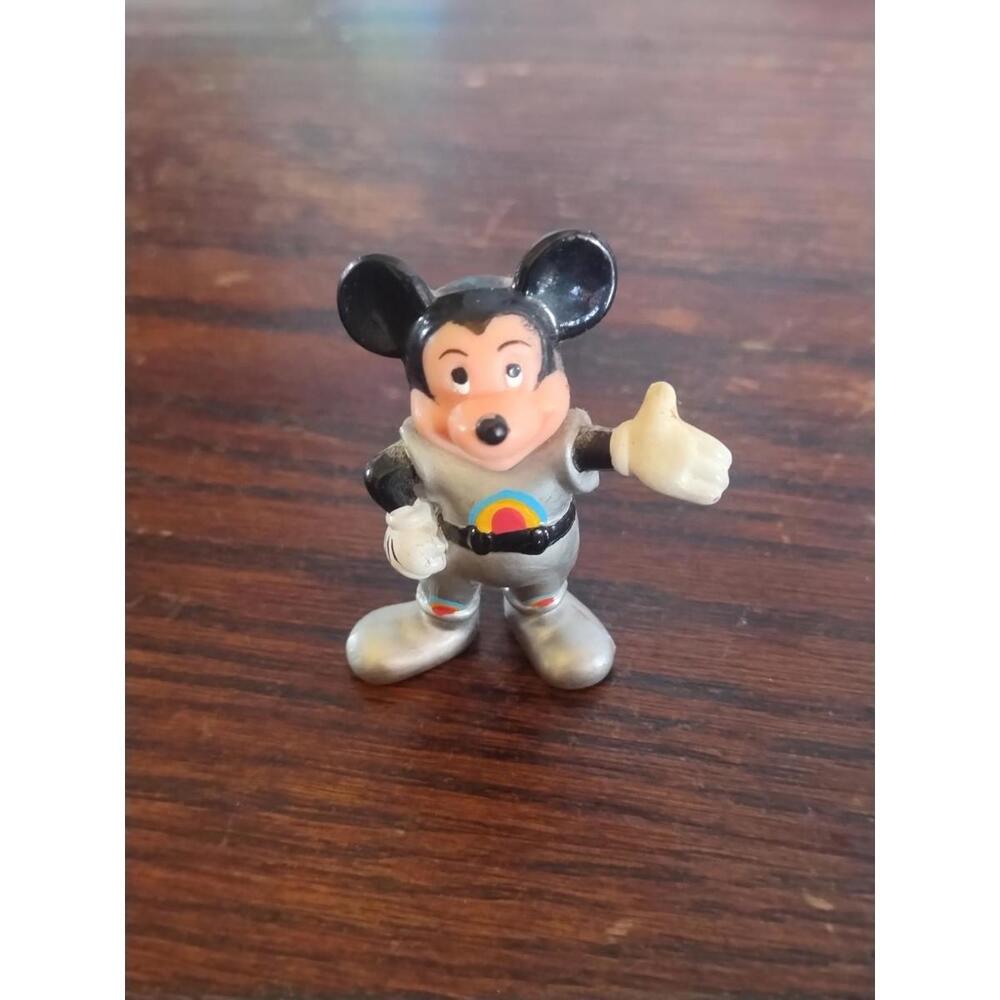 Vtg 1980s Disney EPCOT Future World MICKEY MOUSE Rainbow Space Suit PVC Figure